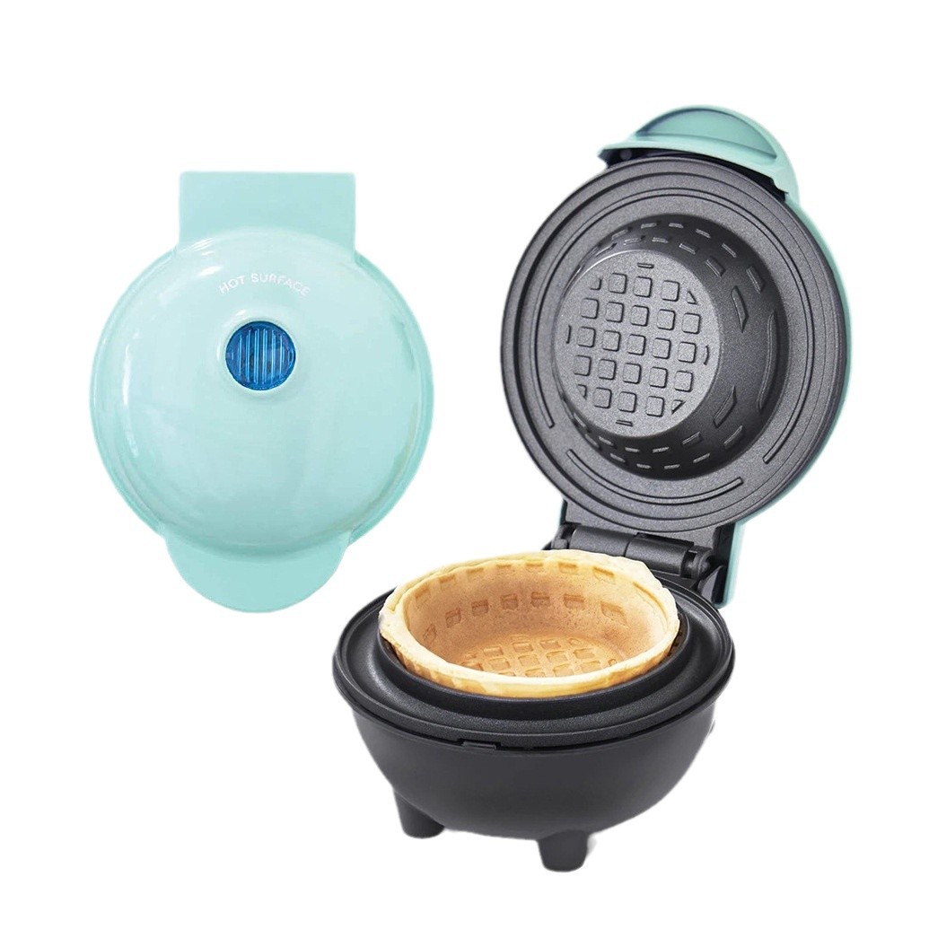 Mini Waffle Maker Machine - Mini Waffle Makinesi, Elektrikli, Yapışmaz Yüzeyli,