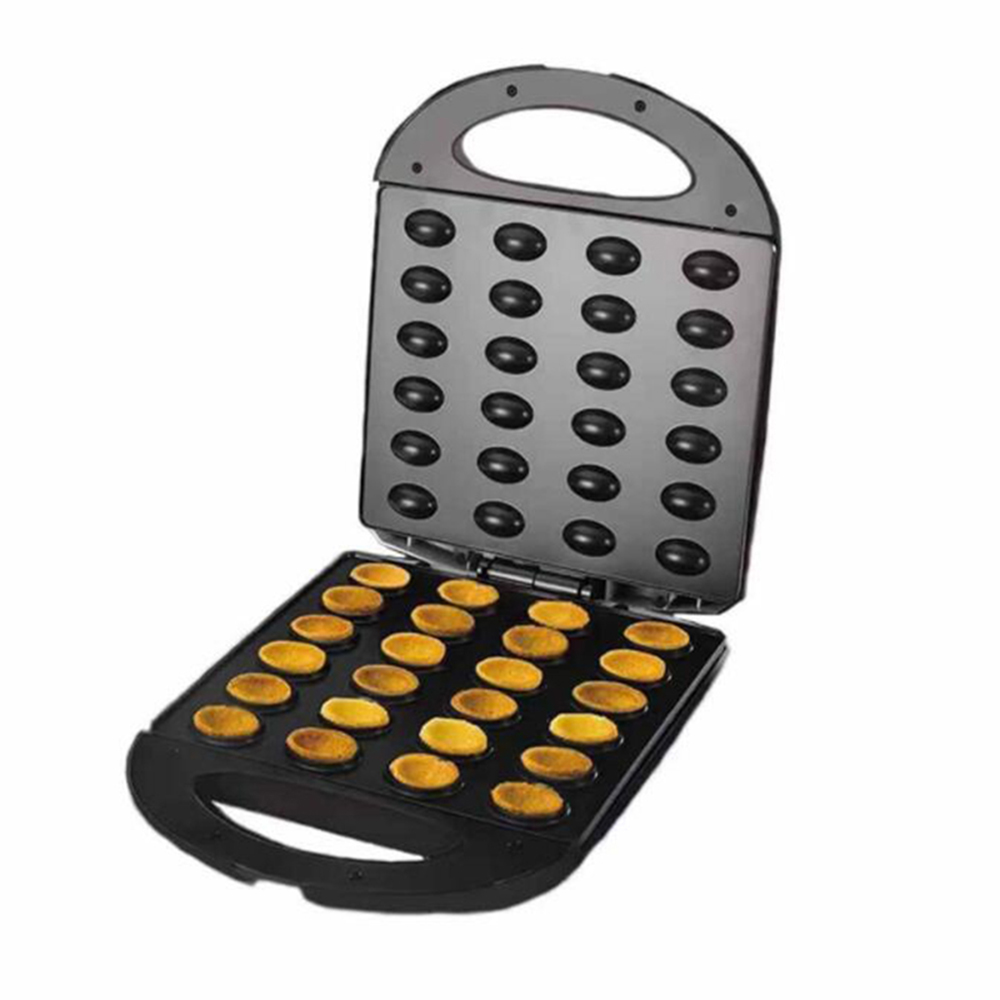 Mini Waffle Maker Machine - Paslanmaz Çelik Cevizli Kek Makinesi Yapışmaz