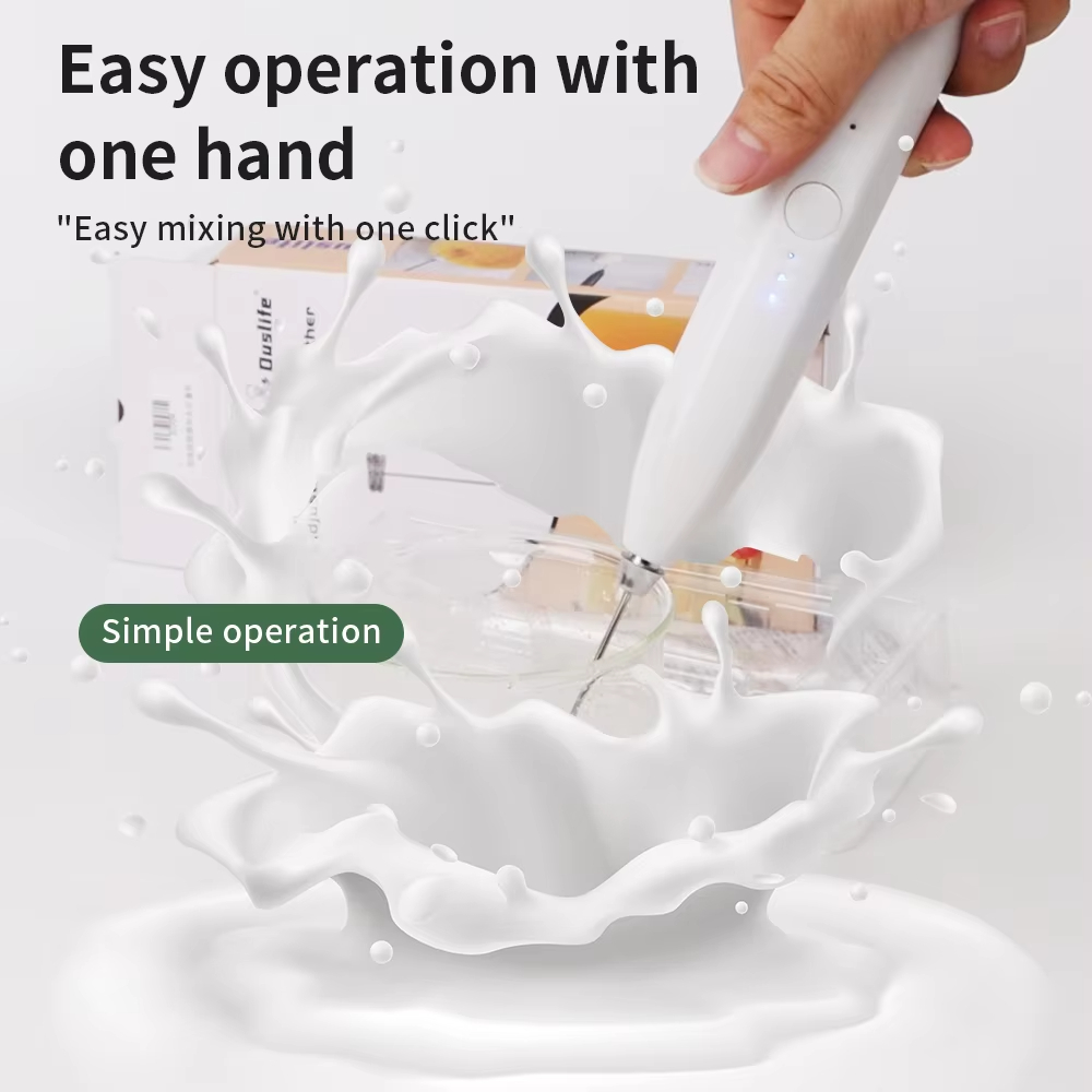 Portable Blender Usb Rechargeable - Elektrikli Süt Köpürtücü, 3 Hızlı Ayarlı