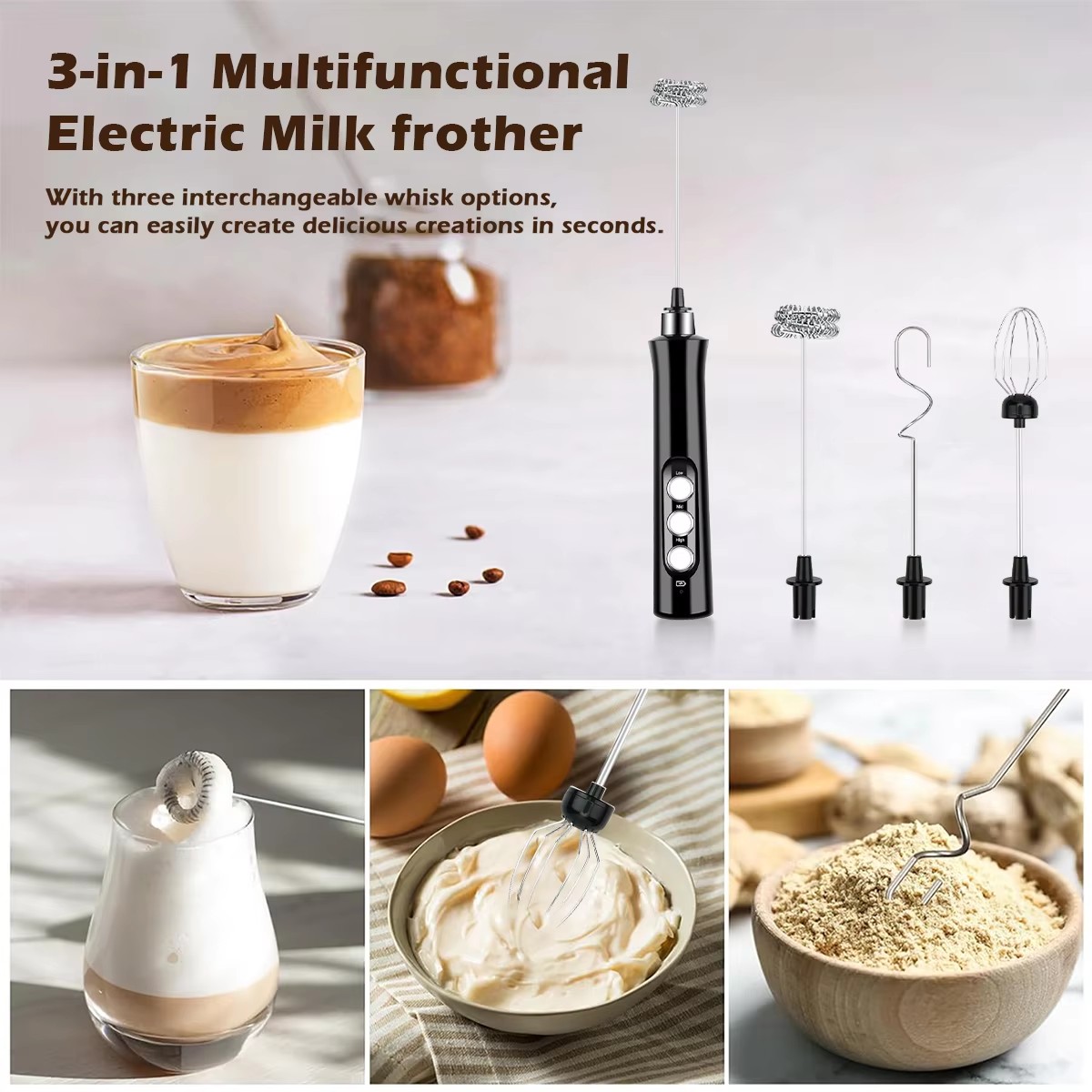 Kablosuz Şarj Edilebilir Elekt - Electric Milk Frother Handheld incelemesi ve fiyatı
