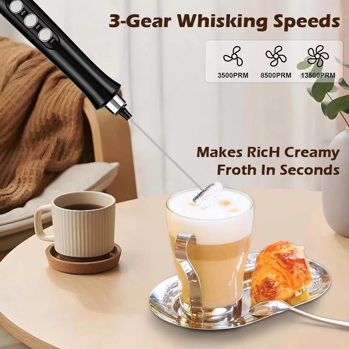 Kablosuz Şarj Edilebilir Elekt - Electric Milk Frother Handheld incelemesi ve fiyatı